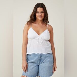 BRANDNEW With Tags Cotton:On Lace Cami Top Amazing Deal US Size: 6, Color: White